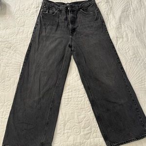 BDG High Rise Wide Leg, charcoal grey/black jeans from Urban Outfitters